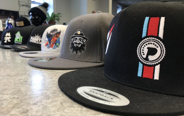 Embroidered caps from Rocky Mountain Apparel portfolio